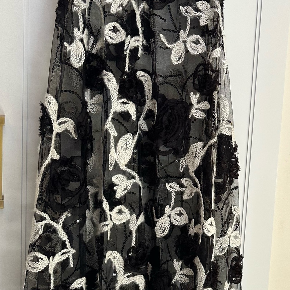 Anne Fontaine Black and White Lace Dress